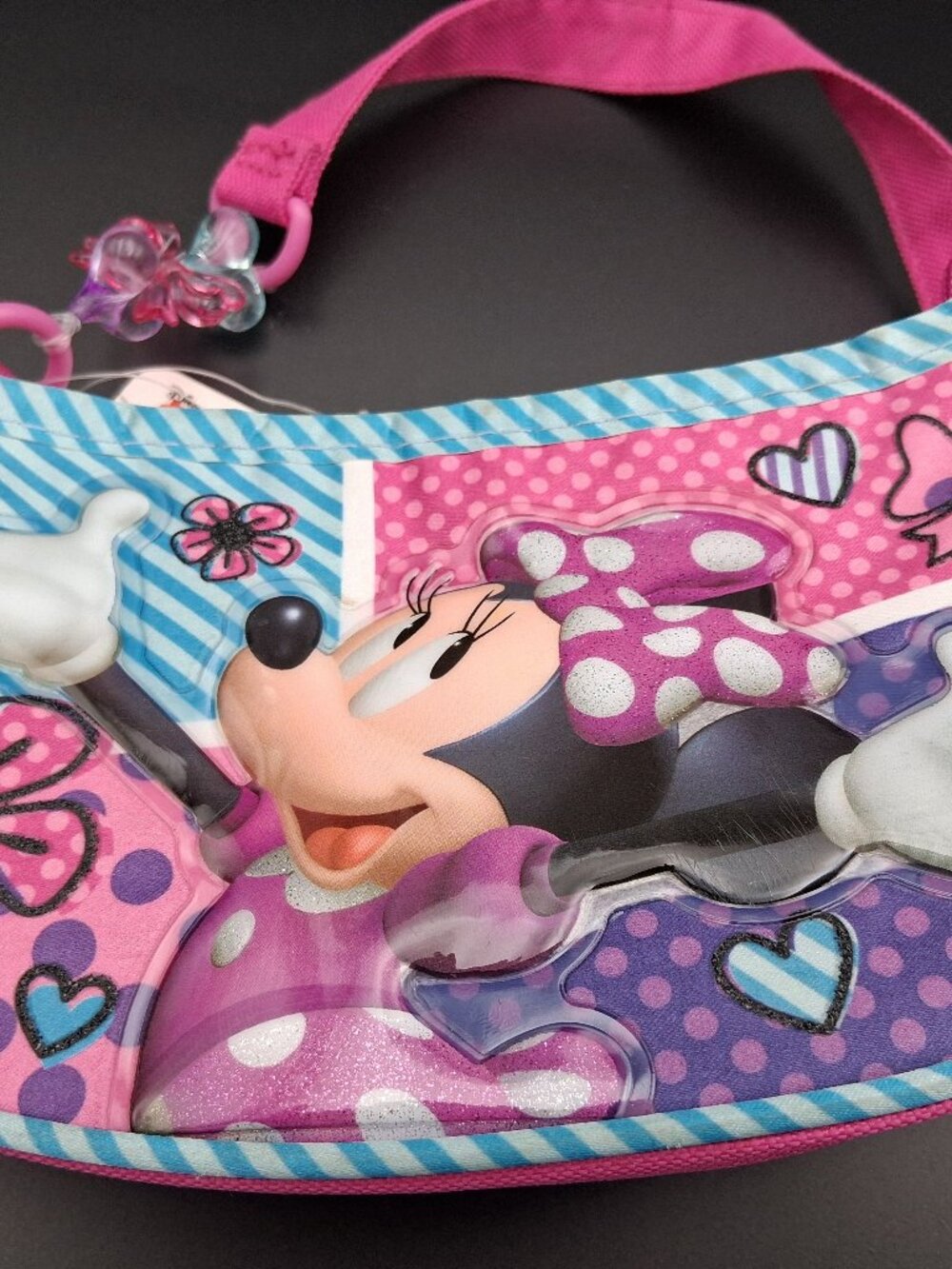 Disney's Minnie Mouse pink girl's purse with 3D graphic. New. Vinyl and canvas - Picture 2 of 9